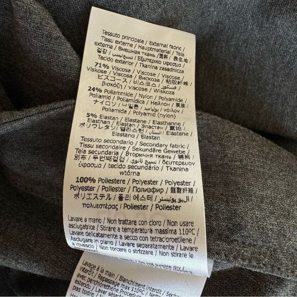 Liu Jo Grey Ponte Knit Ruffle Hem Crop Pants Size EU 42 Medium - Picture 12 of 13